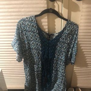 Forever 21 blue printed dress